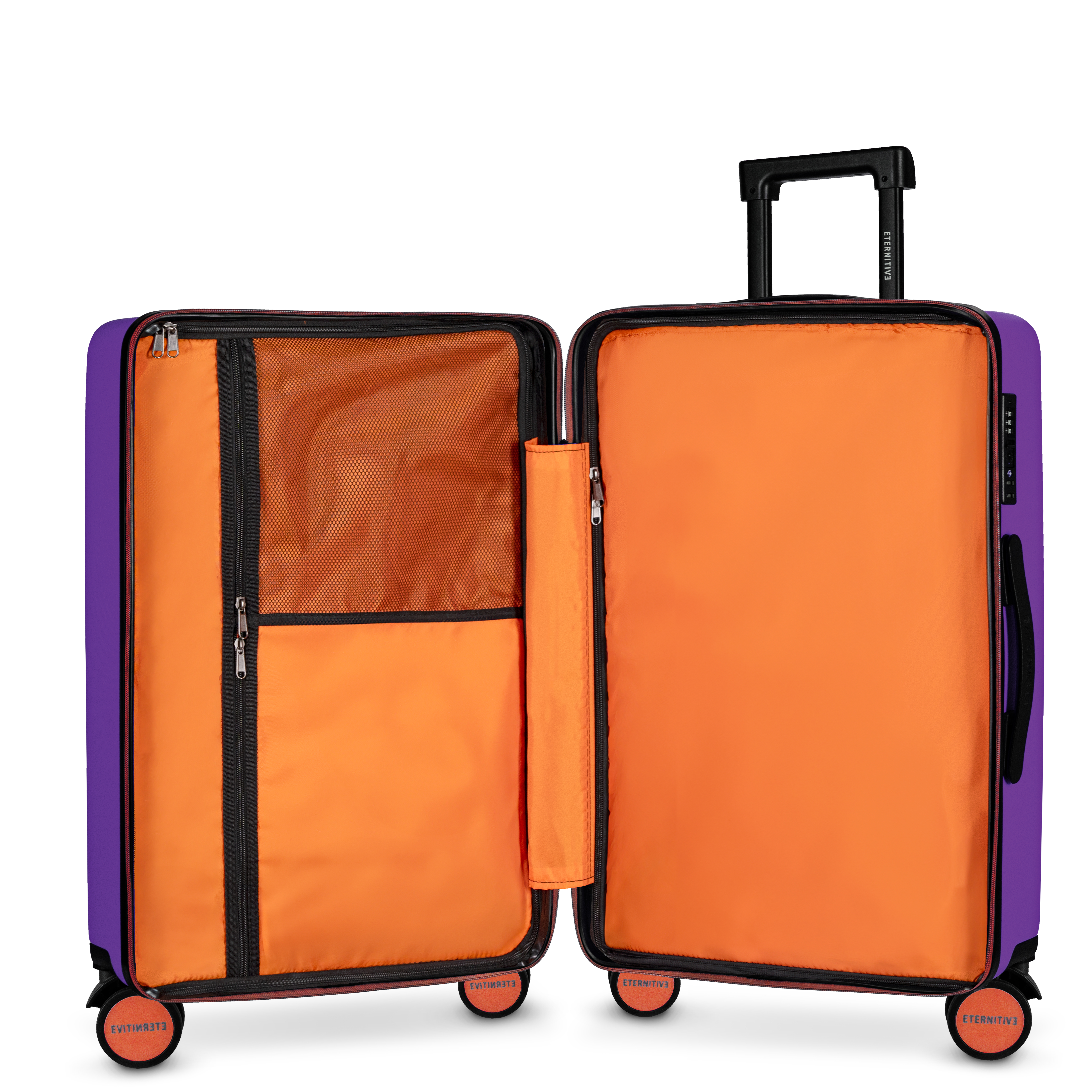 Check in Lila Koffer mit TSA-Schloss (ABS Koffer) | Eternitive