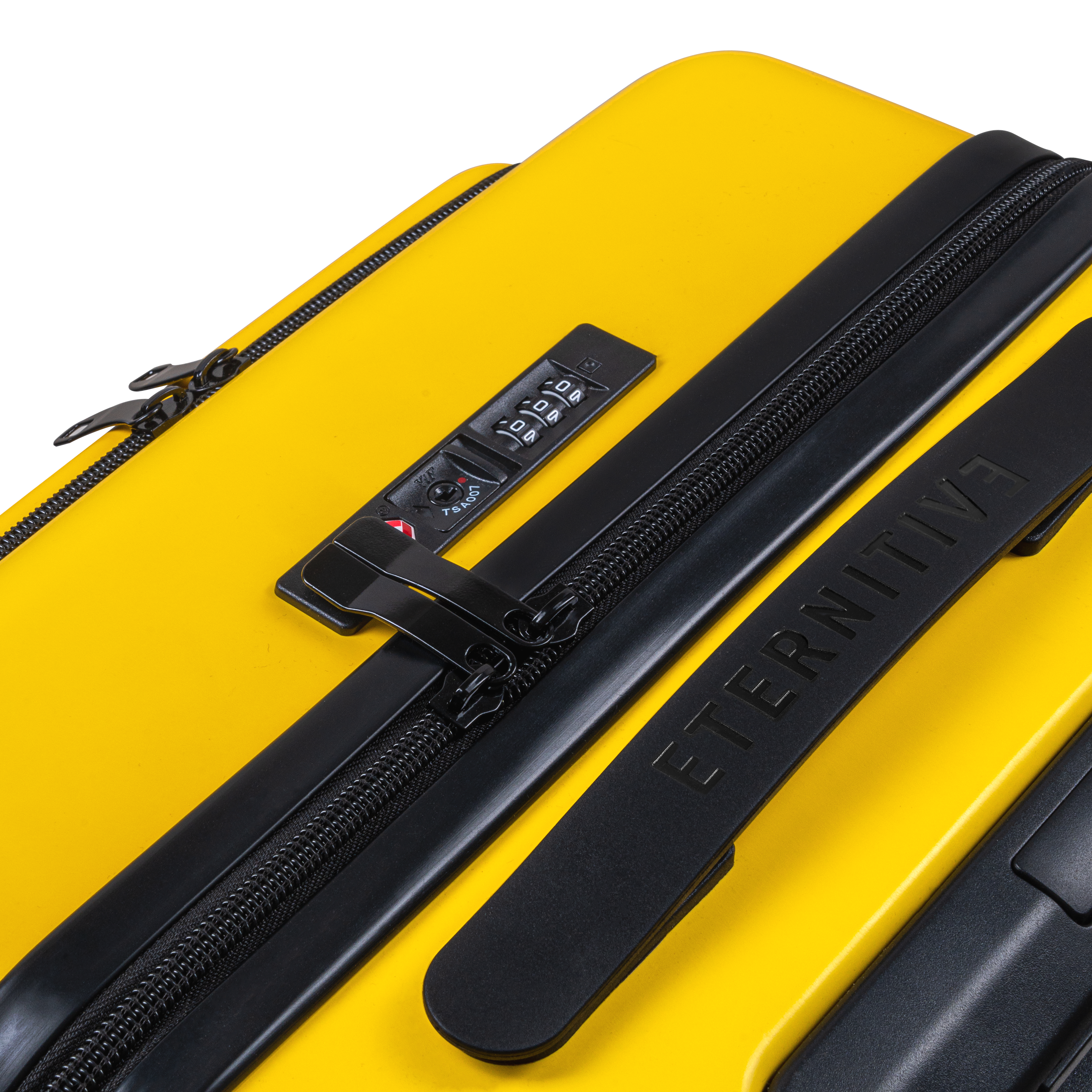 E1 koffer-set gelb: Handgepäck + Mittelgroßer Koffer