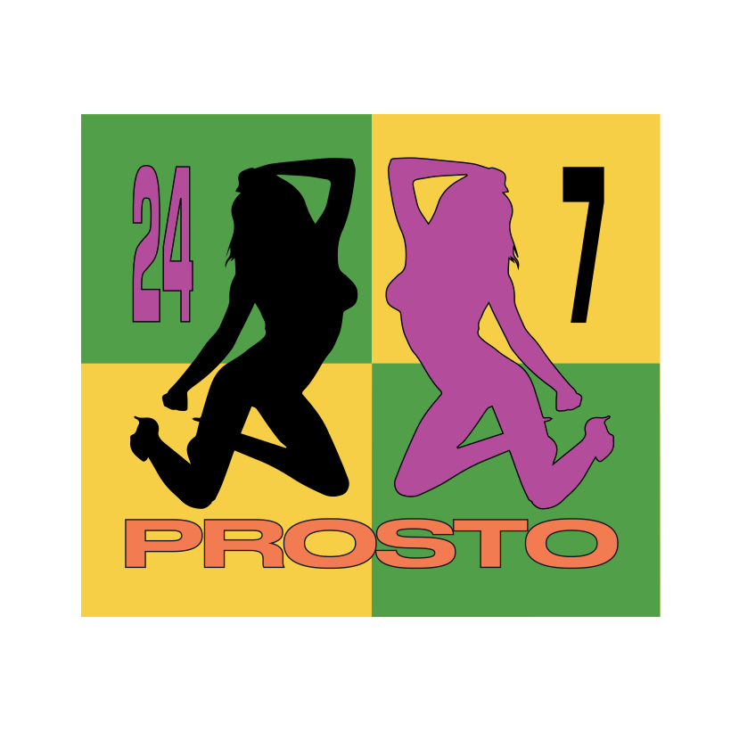 Naklejka Prosto 24/7