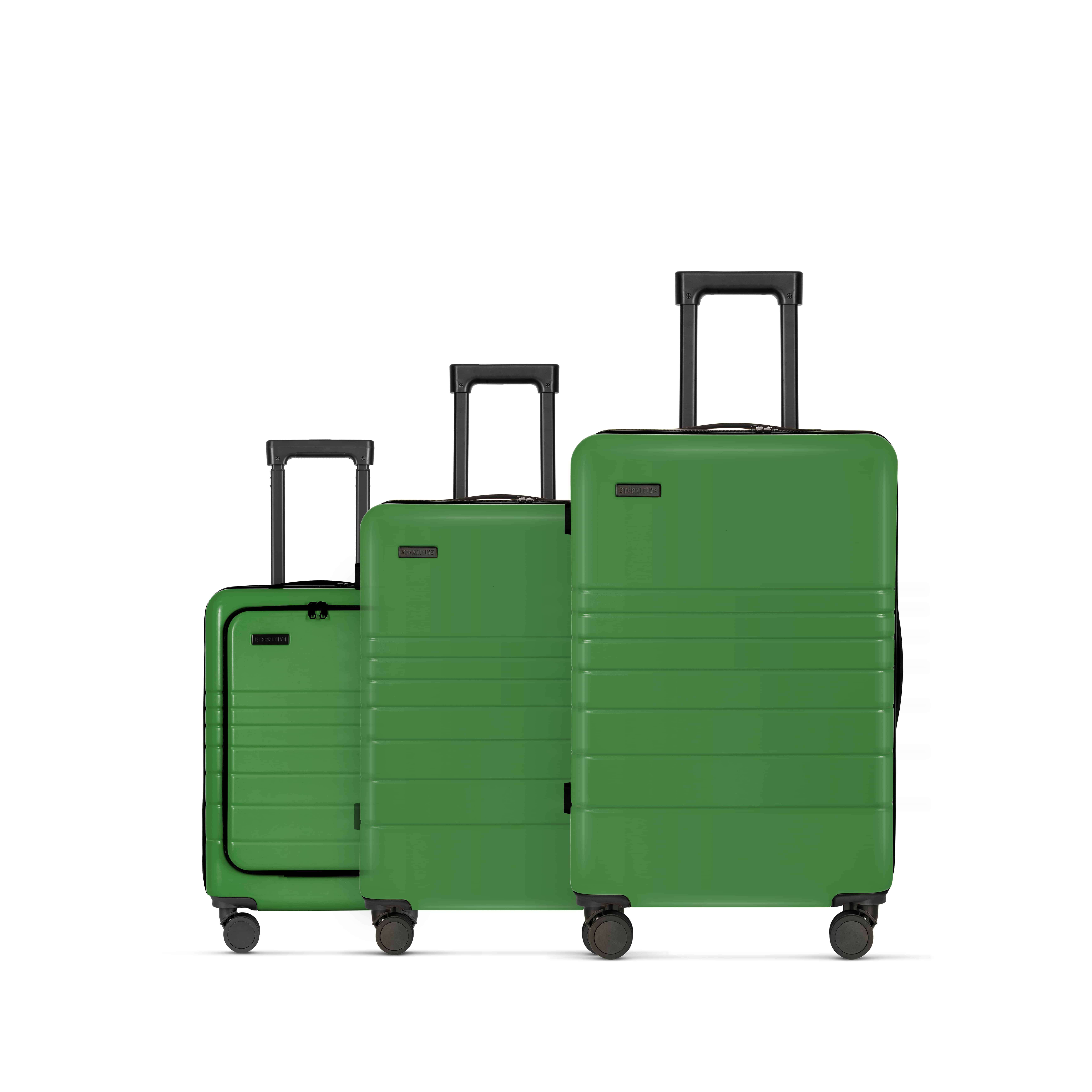 Zestaw walizek E1 Front zielony Eternitive