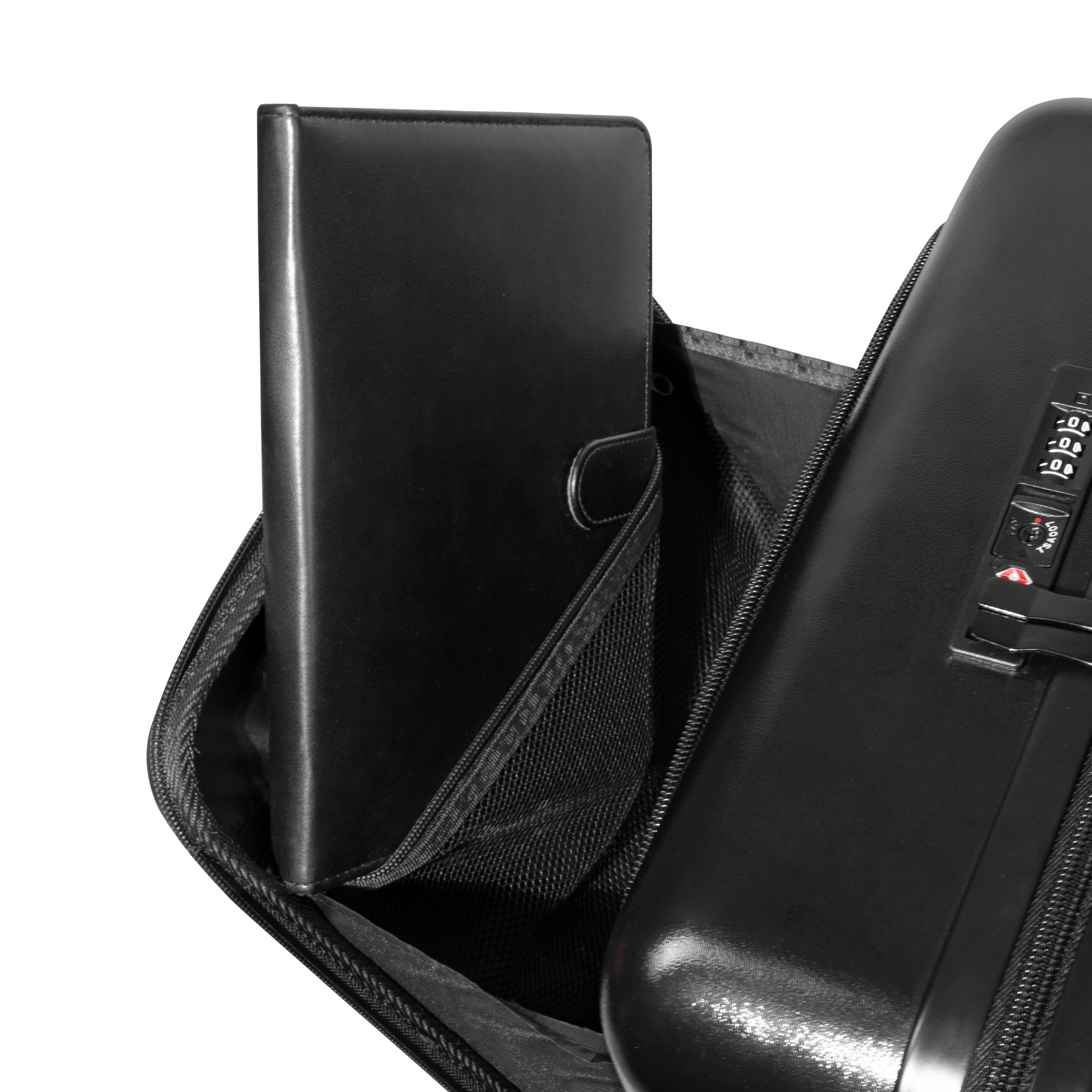 E1 koffer-set schwarz: Handgepäck + Mittelgroßer Koffer