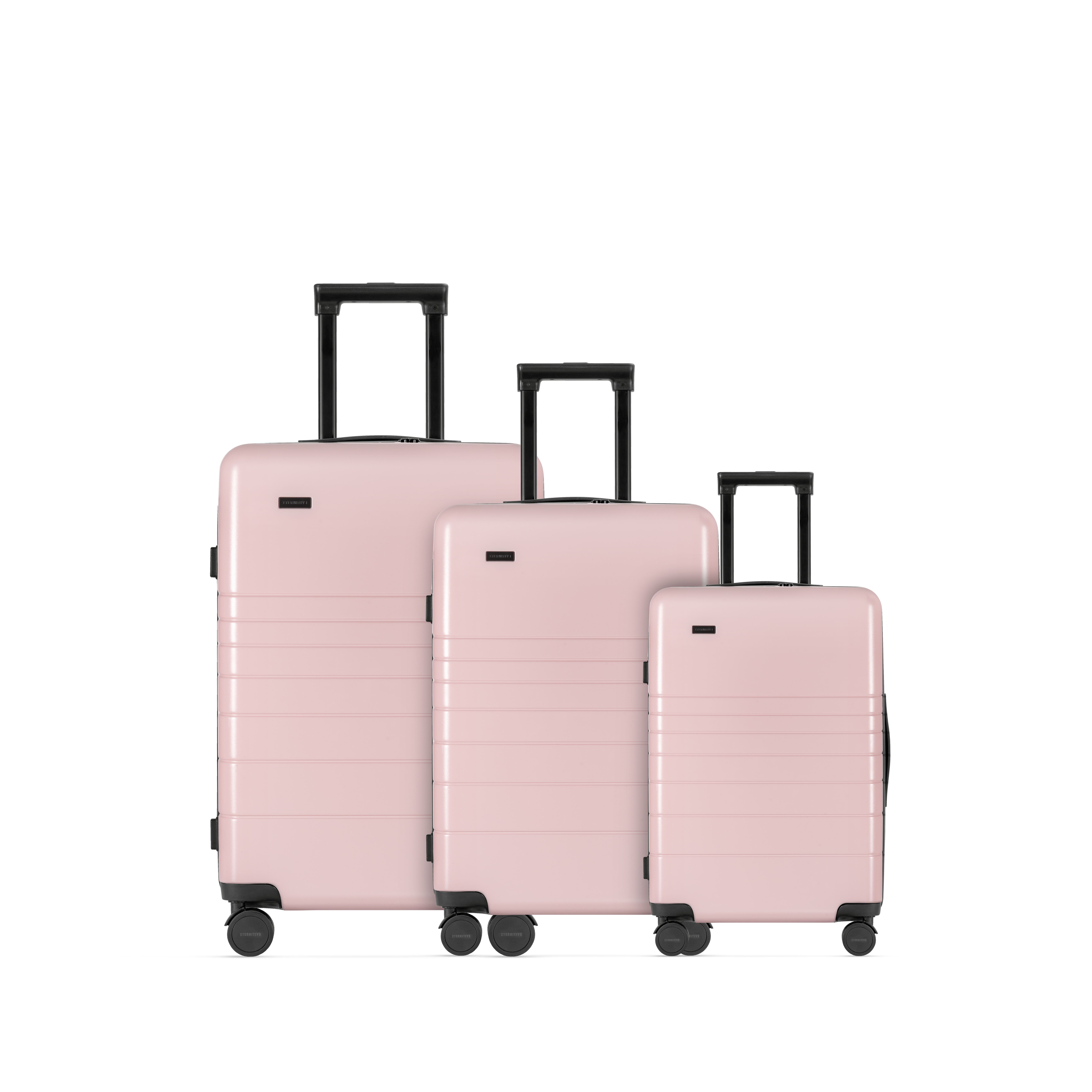 E3 set rosa: \n Handgepäck + Mittelgroßer Koffer + Großer Koffer