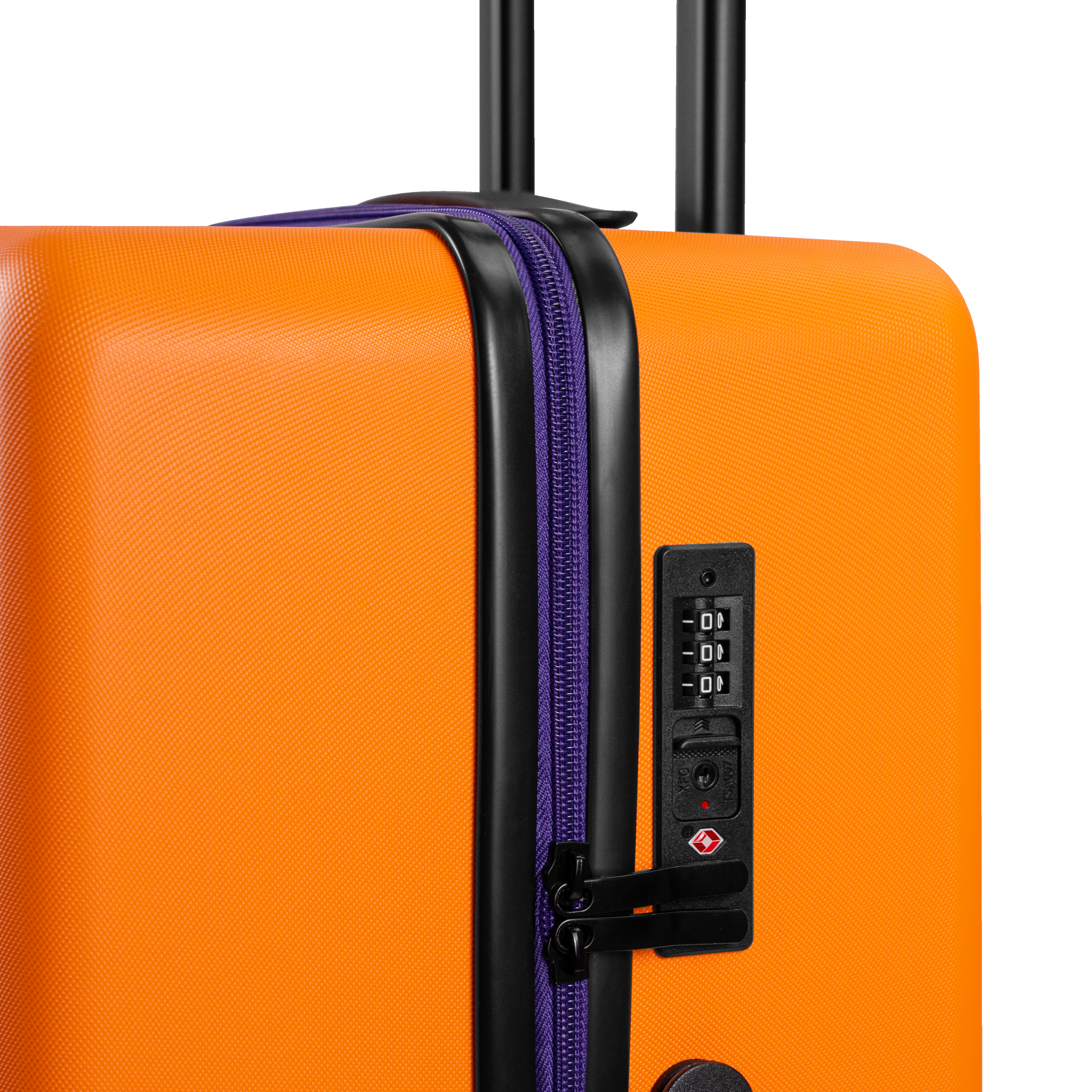 オレンジと黒のフルスーツ Orange suitcase with TSA lock (ABS suitcase) | Eternitive