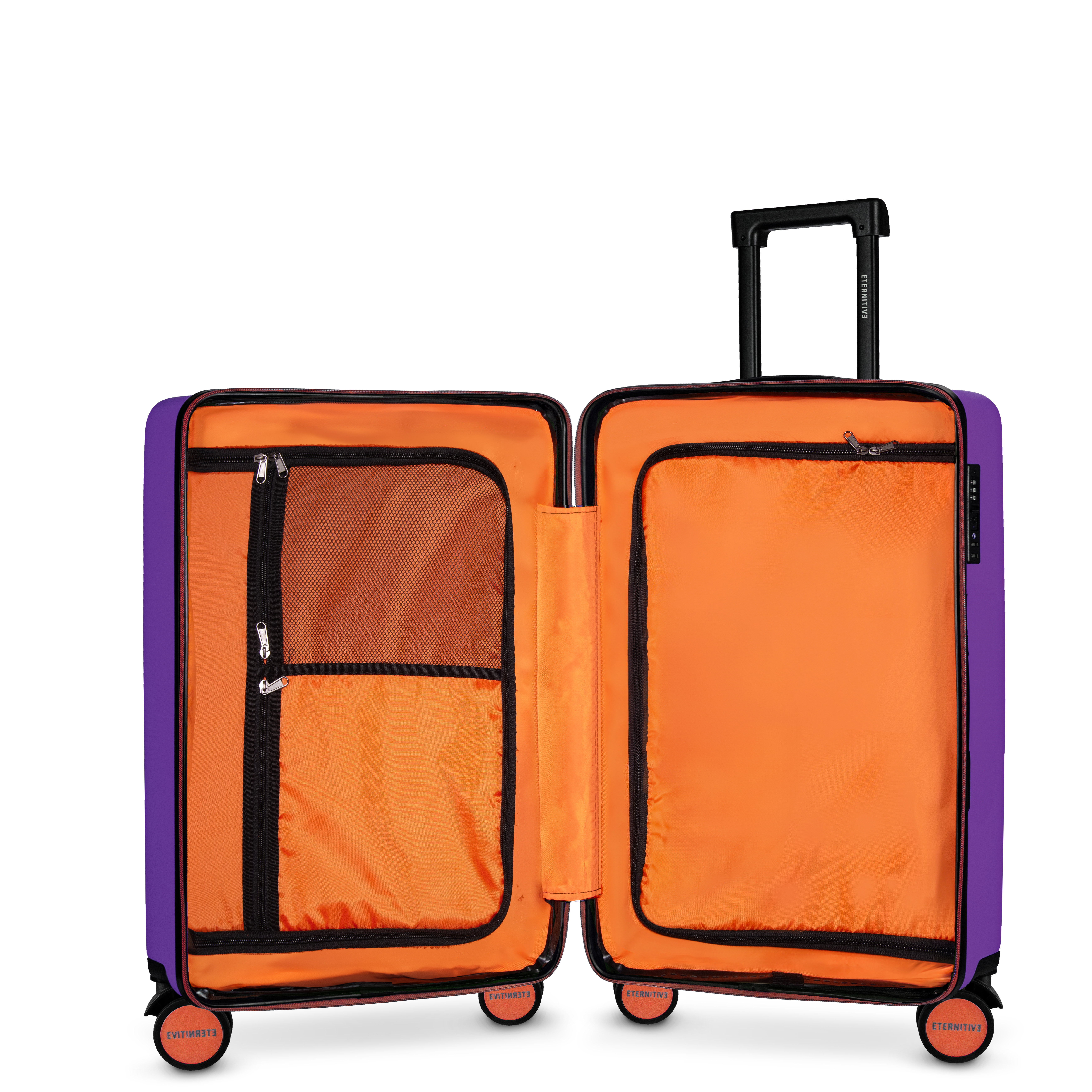 Purple suitcase with TSA lock (ABS suitcase) | Eternitive